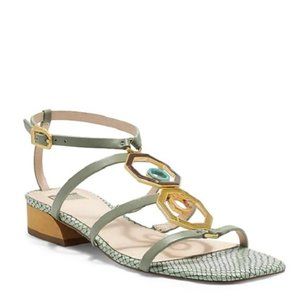 NWT $89 (Size 8) LOUISE ET CIE Ebellished Leather Sandal